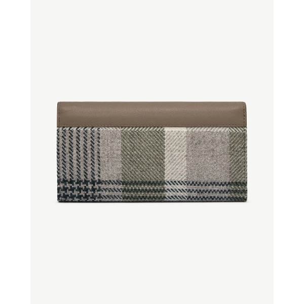 Strathberry Multrees Chain Wallet in Strathberry Tartan Taupe, view 4 | Crossbody Bag