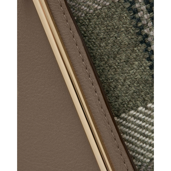 Strathberry Multrees Chain Wallet in Strathberry Tartan Taupe, view 6 | Crossbody Bag