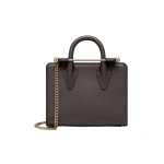 Strathberry Nano Tote in Metallic Anthracite Caviar | Tote Bag