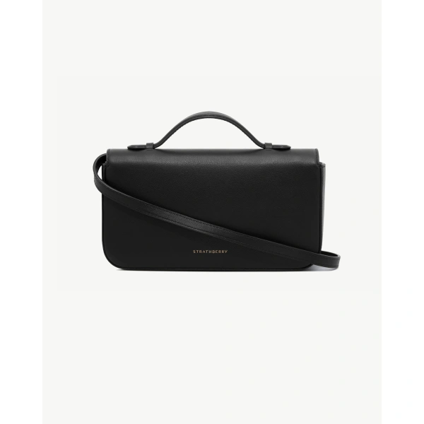 Strathberry Nocturn Clutch in Black, view 4 | Crossbody Bag