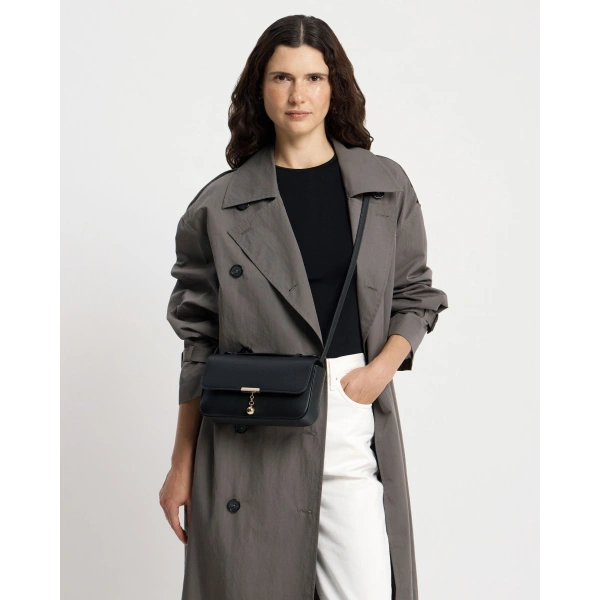 Strathberry Nocturn Clutch in Black, view 8 | Crossbody Bag
