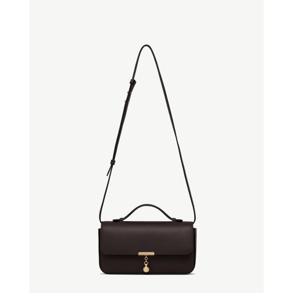 Strathberry Nocturn Clutch in Espresso, view 2 | Crossbody Bag