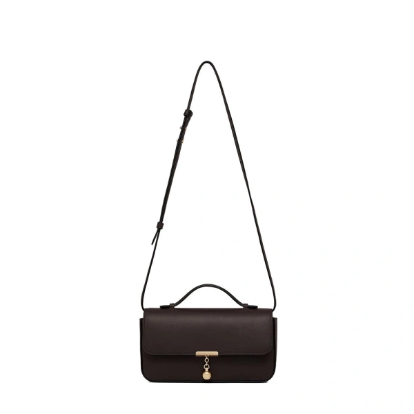 Strathberry Nocturn Clutch in Espresso | Crossbody Bag