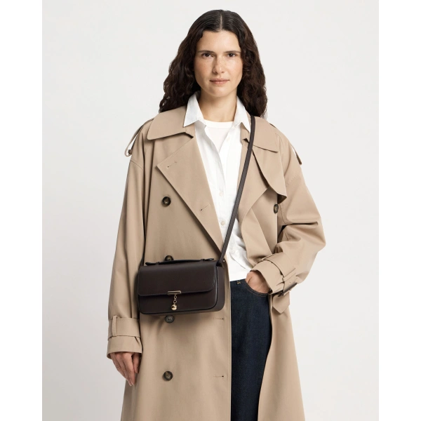 Strathberry Nocturn Clutch in Espresso, view 8 | Crossbody Bag