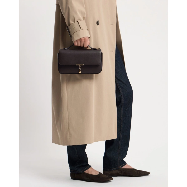 Strathberry Nocturn Clutch in Espresso, view 9 | Crossbody Bag