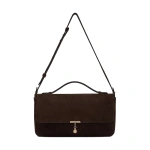 Strathberry Nocturn Midi in Espresso Suede | Crossbody Bag