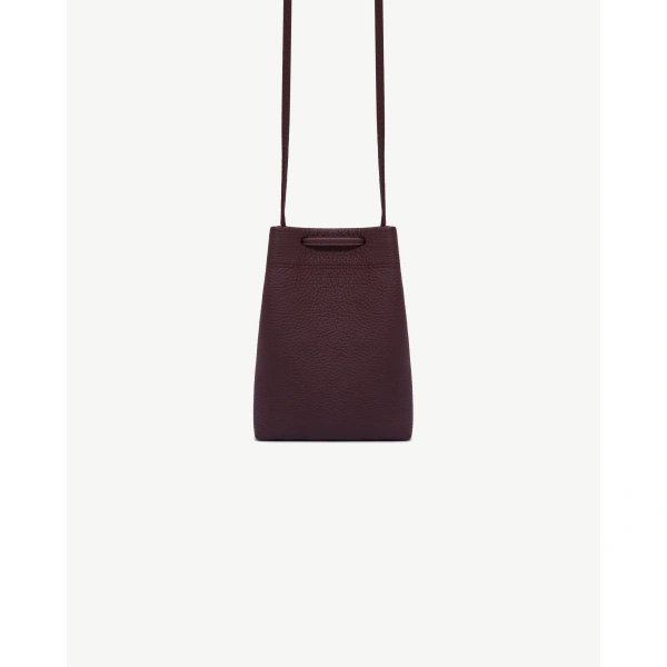 Strathberry Osette Midi Pouch in Burgundy, view 4 | Clutch Bag