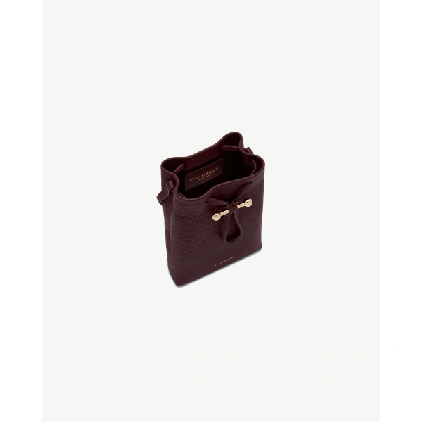 Strathberry Osette Midi Pouch in Burgundy, view 5 | Clutch Bag