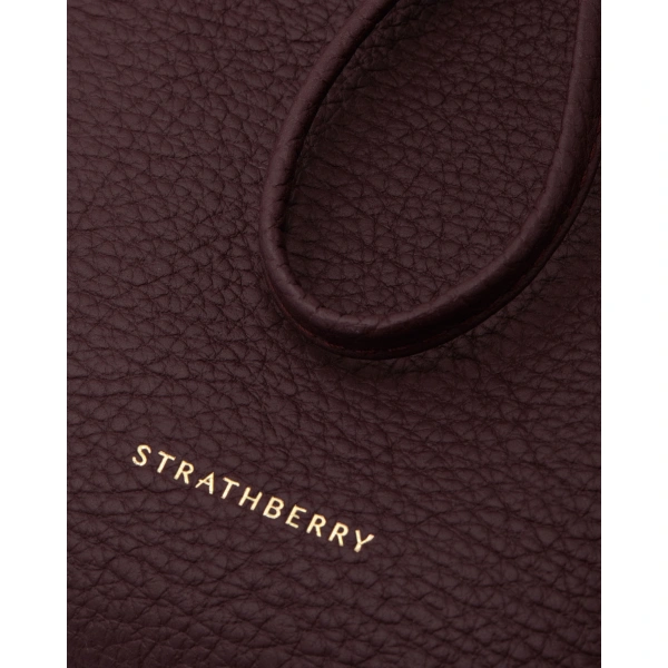 Strathberry Osette Midi Pouch in Burgundy, view 6 | Clutch Bag