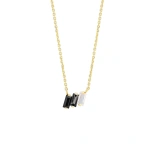 Suzanne Kalan Amalfi Black Ombre Mini Pendant in 14K Yellow Gold | Fine Necklaces | Coveti