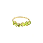 Suzanne Kalan Amalfi Blend Half Band in 14K Yellow Gold, Peridot | Fine Rings | Coveti