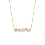 Suzanne Kalan Amalfi Blend Pastel Pendant in 14K Yellow Gold | Fine Necklaces | Coveti