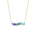 Suzanne Kalan Amalfi Blend Pendant in 14K Yellow Gold, Blue Ombre | Fine Necklaces | Coveti