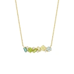 Suzanne Kalan Amalfi Blend Pendant in 14K Yellow Gold, Green Ombre | Fine Necklaces | Coveti