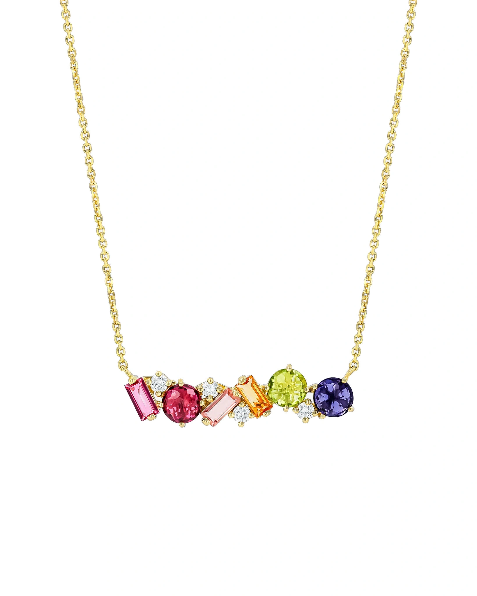 Suzanne Kalan Amalfi Blend Pendant in 14K Yellow Gold, Rainbow Suzanne Kalan Amalfi Blend Pendant in 14K Yellow Gold, Rainbow | Fine Necklaces | Coveti