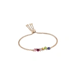 Suzanne Kalan Amalfi Blend Rainbow Pulley Bracelet in 14K Rose Gold | Fine Bracelets | Coveti