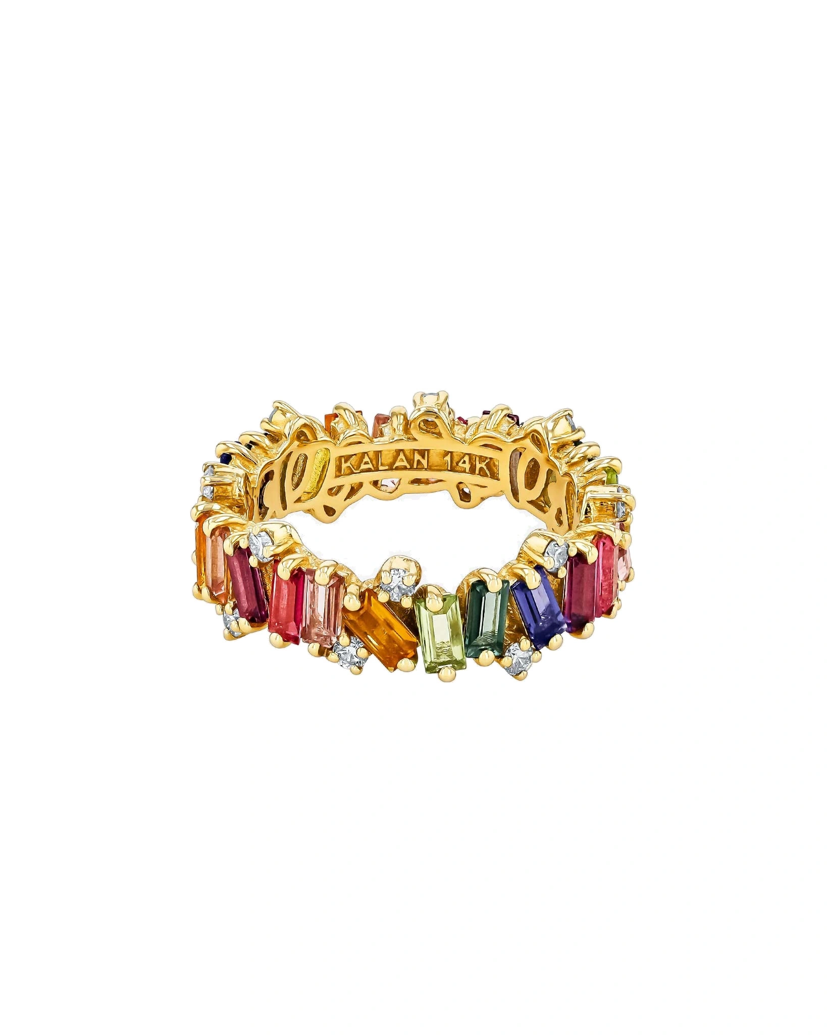 Suzanne Kalan Amalfi Burst Eternity Band in 14K Yellow Gold, Rainbow Suzanne Kalan Amalfi Burst Eternity Band in 14K Yellow Gold, Rainbow | Fine Rings | Coveti