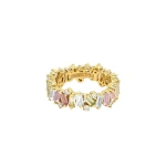 Suzanne Kalan Amalfi Burst Pastel Eternity Band in 14K Yellow Gold | Fine Rings | Coveti