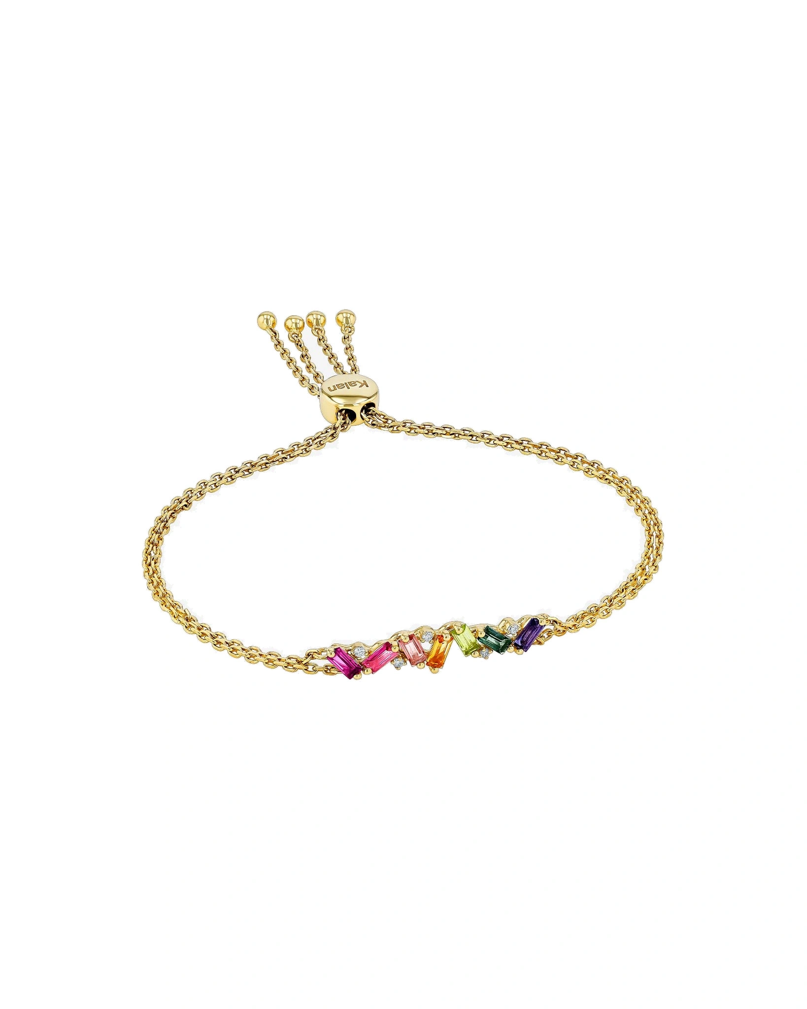 Suzanne Kalan Amalfi Burst Rainbow Bar Pulley Bracelet in 14K Yellow Gold Suzanne Kalan Amalfi Burst Rainbow Bar Pulley Bracelet in 14K Yellow Gold | Fine Bracelets | Coveti