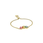Suzanne Kalan Amalfi Burst Rainbow Stacker Pulley Bracelet in 14K Yellow Gold | Fine Bracelets | Coveti