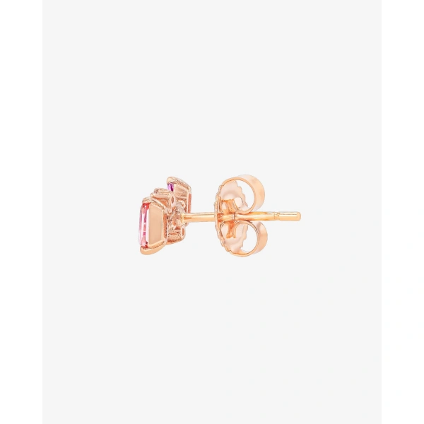 Suzanne Kalan Amalfi Burst Red Ombre Studs in 14K Rose Gold | Fine Earrings | Coveti