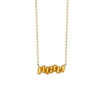 Suzanne Kalan Amalfi Citrine Bar Pendant in 14K Yellow Gold | Fine Necklaces | Coveti