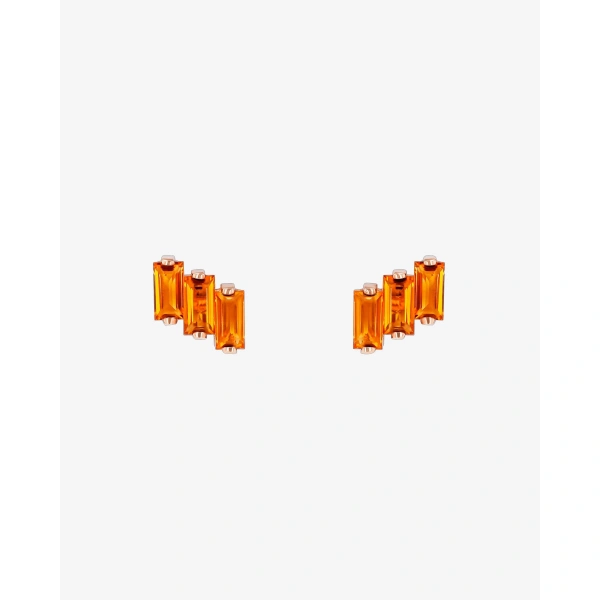Suzanne Kalan Amalfi Citrine Studs in 14K Yellow Gold | Fine Earrings | Coveti