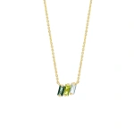 Suzanne Kalan Amalfi Green Ombre Mini Pendant in 14K Yellow Gold | Fine Necklaces | Coveti