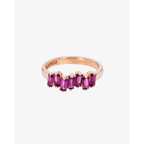 Suzanne Kalan Amalfi Half Band in 14K Rose Gold, Rose De France | Fine Rings | Coveti