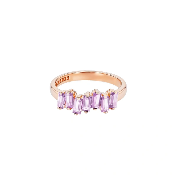 Amalfi Half Band in 14K Rose Gold, Rose De France