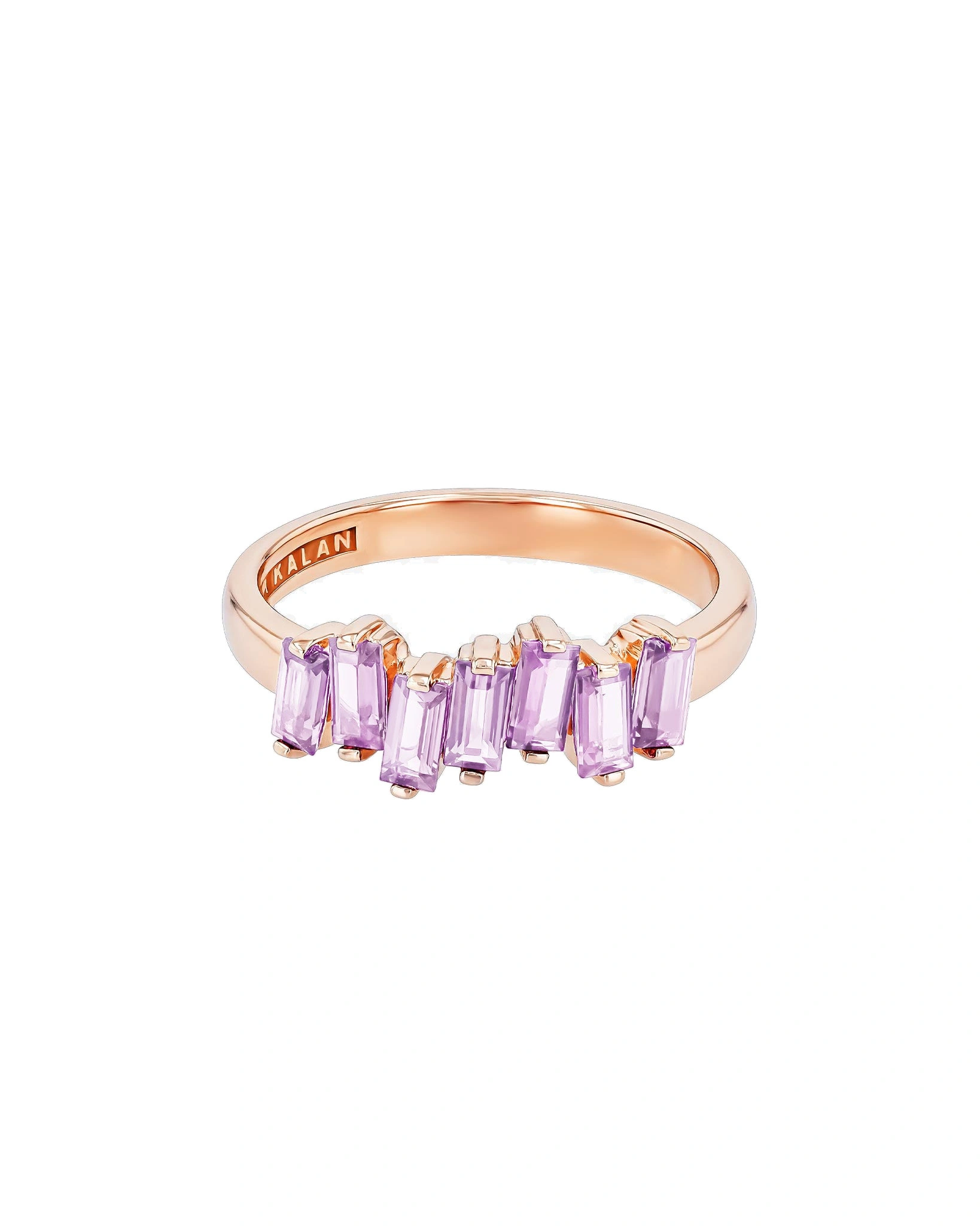 Suzanne Kalan Amalfi Half Band in 14K Rose Gold, Rose De France Suzanne Kalan Amalfi Half Band in 14K Rose Gold, Rose De France | Fine Rings | Coveti