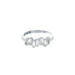 Suzanne Kalan Amalfi Half Band in 14K White Gold, White Topaz | Fine Rings | Coveti