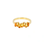 Suzanne Kalan Amalfi Half Band in 14K Yellow Gold, Citrine | Fine Rings | Coveti