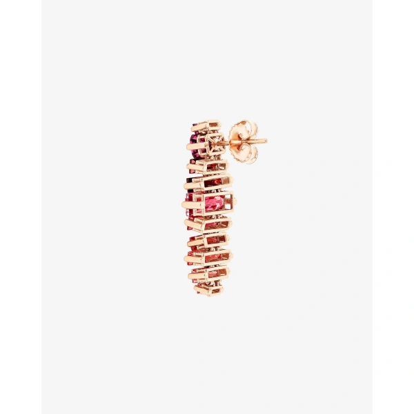 Suzanne Kalan Amalfi Horizontal Red Ombre Drop Earrings in 14K Rose Gold | Fine Earrings | Coveti
