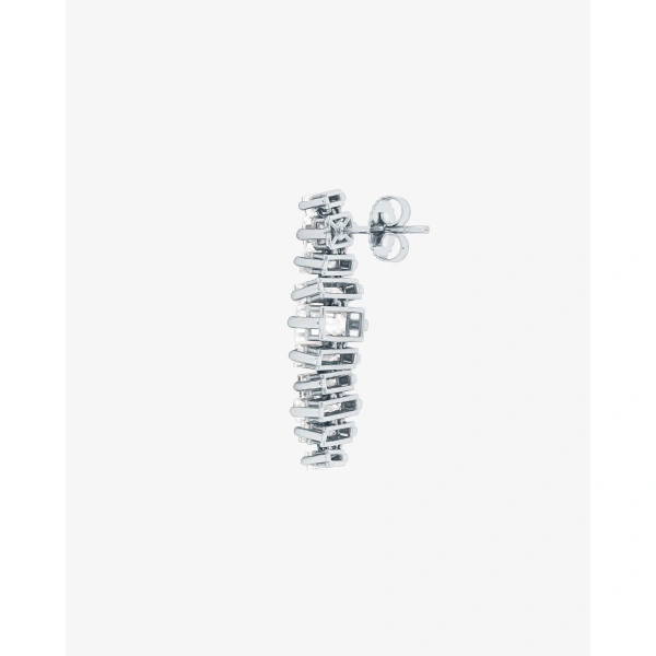 Suzanne Kalan Amalfi Horizontal White Topaz Drop Earrings in 14K Yellow Gold | Fine Earrings | Coveti