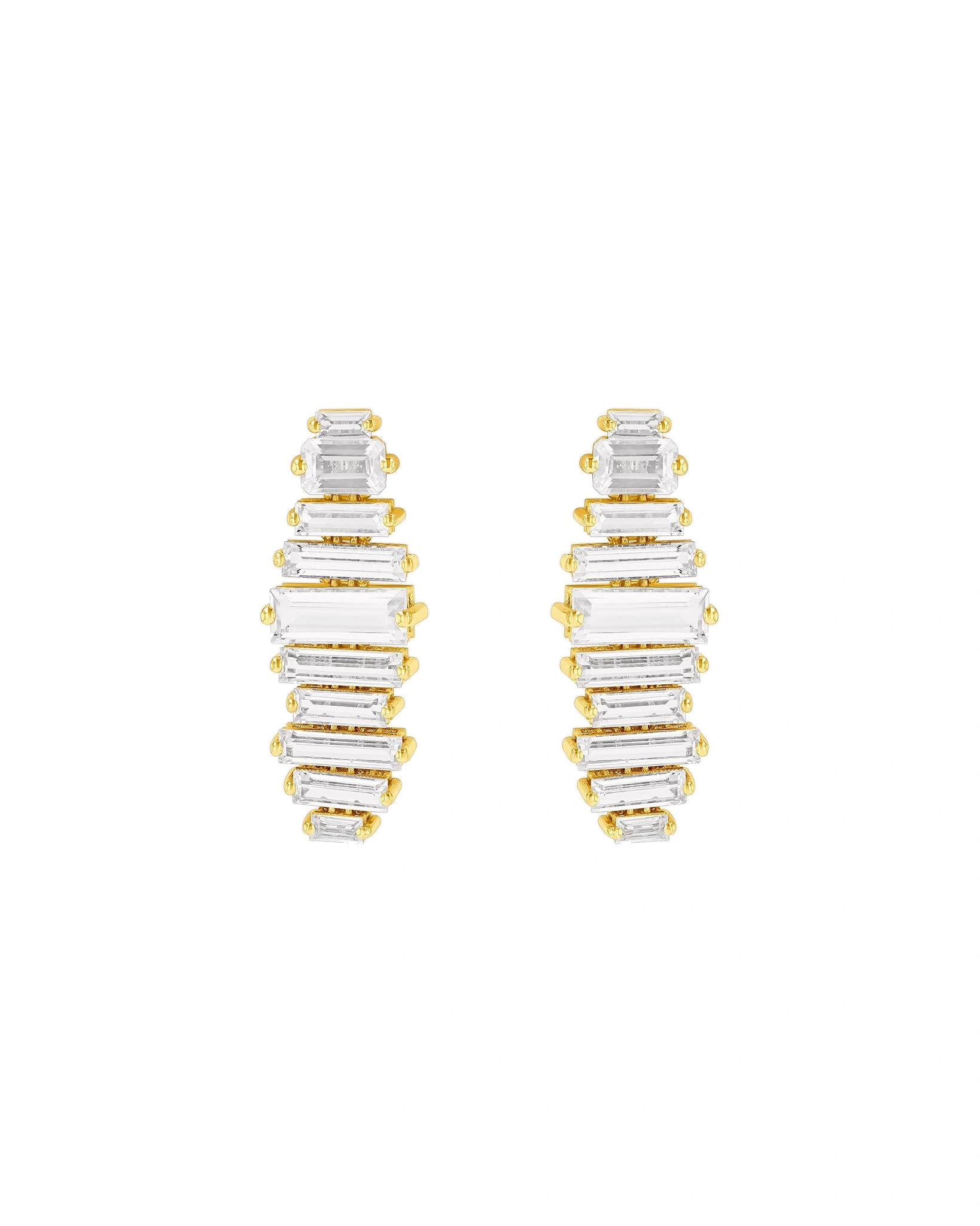 Suzanne Kalan Amalfi Horizontal White Topaz Drop Earrings in 14K Yellow Gold Suzanne Kalan Amalfi Horizontal White Topaz Drop Earrings in 14K Yellow Gold | Fine Earrings | Coveti
