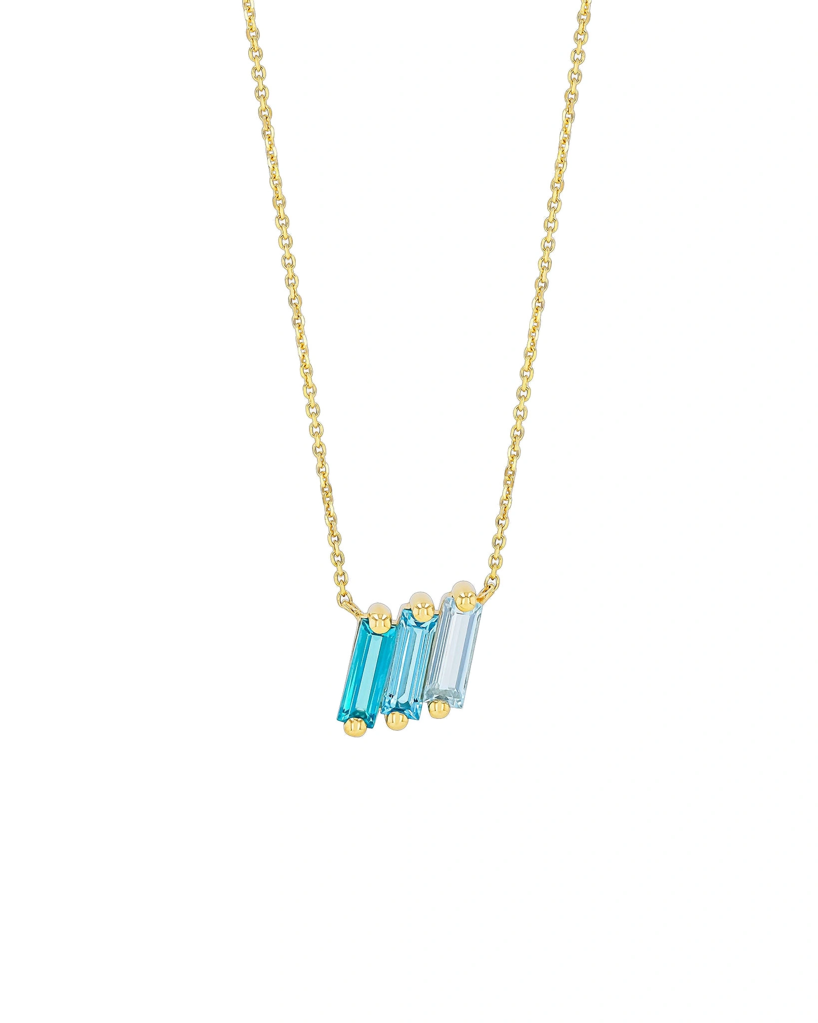 Suzanne Kalan Amalfi Midi Light Blue Ombre Pendant in 14K Yellow Gold Suzanne Kalan Amalfi Midi Light Blue Ombre Pendant in 14K Yellow Gold | Fine Necklaces | Coveti