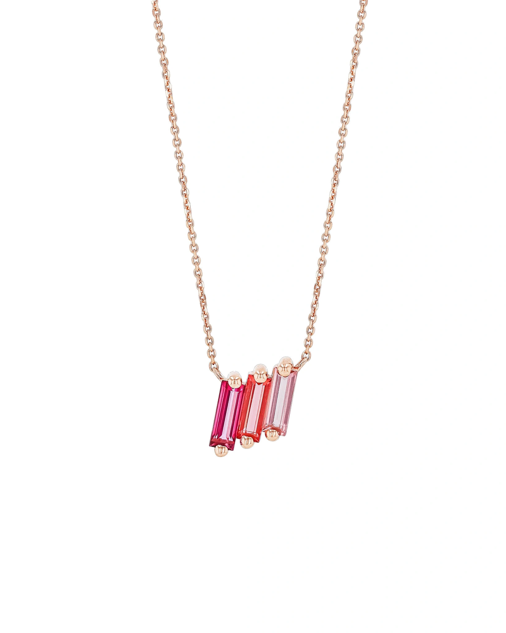 Suzanne Kalan Amalfi Midi Pendant in 14K Rose Gold, Red Ombre Suzanne Kalan Amalfi Midi Pendant in 14K Rose Gold, Red Ombre | Fine Necklaces | Coveti
