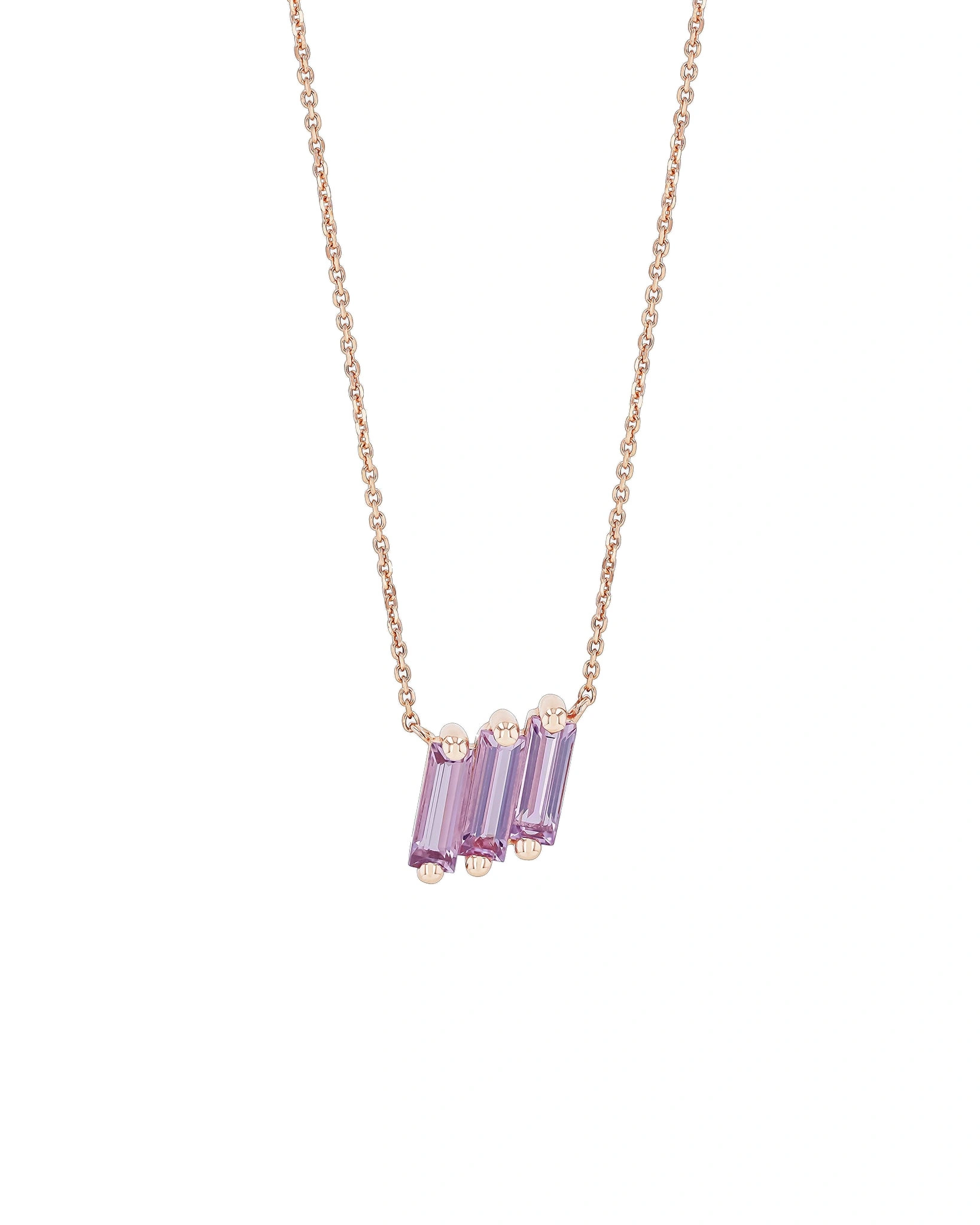 Suzanne Kalan Amalfi Midi Pendant in 14K Rose Gold, Rose De France Suzanne Kalan Amalfi Midi Pendant in 14K Rose Gold, Rose De France | Fine Necklaces | Coveti