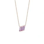 Suzanne Kalan Amalfi Midi Rose De France Pendant in 14K Rose Gold | Fine Necklaces | Coveti