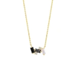 Suzanne Kalan Amalfi Mini Burst Black Ombre Pendant in 14K Yellow Gold | Fine Necklaces | Coveti