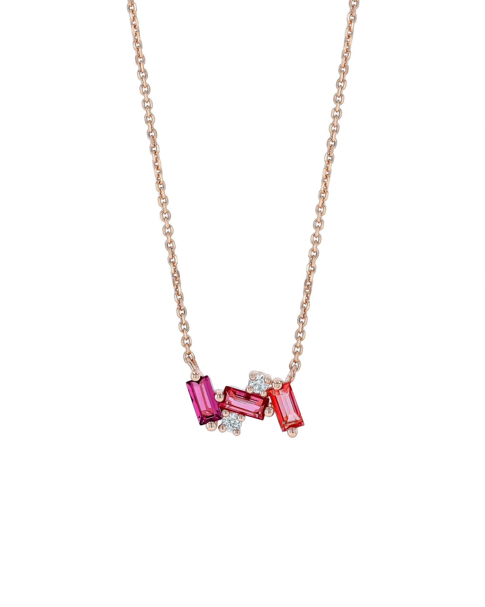 Suzanne Kalan Amalfi Mini Burst Pendant in 14K Rose Gold, Red Ombre Suzanne Kalan Amalfi Mini Burst Pendant in 14K Rose Gold, Red Ombre | Fine Necklaces | Coveti