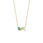 Suzanne Kalan Amalfi Mini Burst Pendant in 14K Yellow Gold, Green Ombre | Fine Necklaces | Coveti
