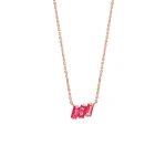 Suzanne Kalan Amalfi Mini Pendant in 14K Rose Gold, Pink Topaz | Fine Necklaces | Coveti