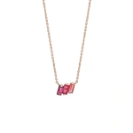 Suzanne Kalan Amalfi Mini Pendant in 14K Rose Gold, Red Ombre | Fine Necklaces | Coveti