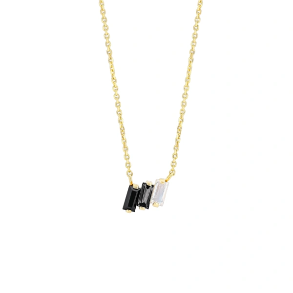 Amalfi Mini Pendant in 14K Yellow Gold, Black Ombre