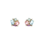 Suzanne Kalan Amalfi Pastel Blossom Studs in 14K Yellow Gold | Fine Earrings | Coveti