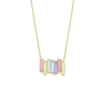 Suzanne Kalan Amalfi Pastel Stacker Pendant in 14K Yellow Gold | Fine Necklaces | Coveti