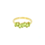 Suzanne Kalan Amalfi Peridot Half Band in 14K Yellow Gold | Fine Rings | Coveti