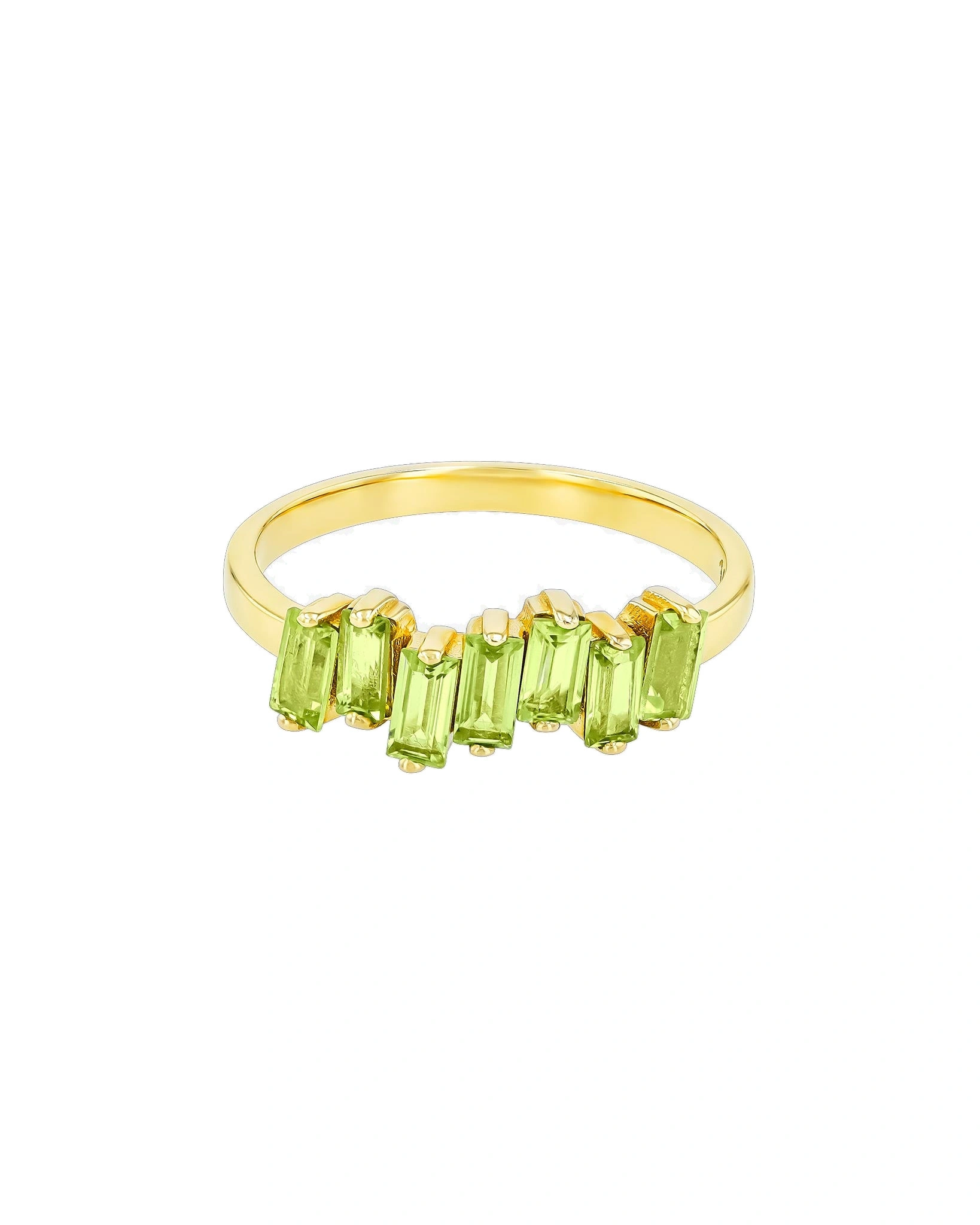 Suzanne Kalan Amalfi Peridot Half Band in 14K Yellow Gold Suzanne Kalan Amalfi Peridot Half Band in 14K Yellow Gold | Fine Rings | Coveti